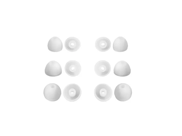 Earphones Plus Earphones Plus Silicone Ear Tips Clear 6 Pairs Assorted Sizes — product photo