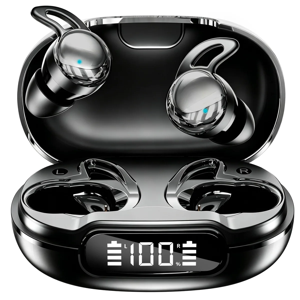 DNBeffulgent DNBeffulgent Q81 Sleep Earbuds Bluetooth 6.1 48H Silver/Black — product photo