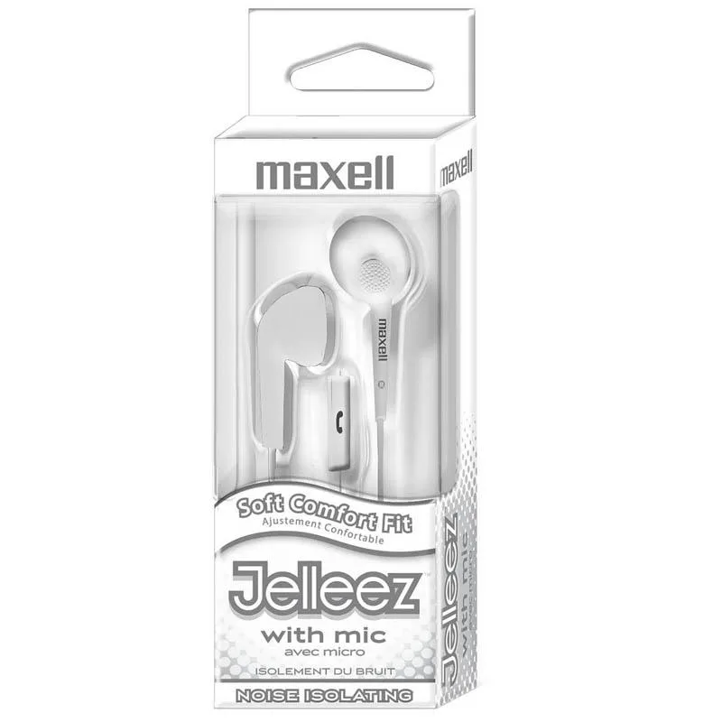 maxell Maxell Jelleez 199728 Bluetooth earbud headphones white — product photo