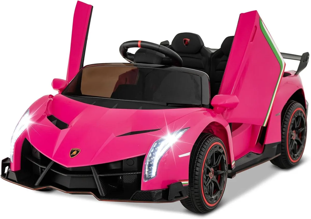 usbroway usbroway Pink Lamborghini 12V 4WD Ride-on Car with 2.4G Remote Control — product photo