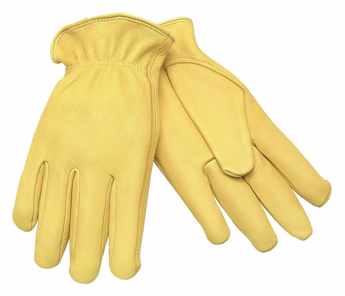 MCR Safety MCR Safety 3500XL Leather Drivers Gloves Shirred Slip-On Cuff Keystone Thumb personal protective equipment — product photo