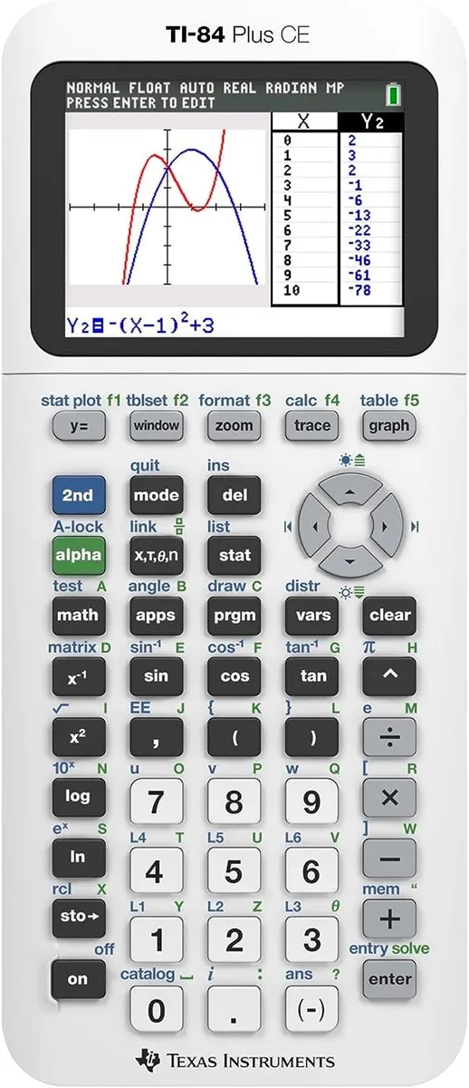 Texas Instruments Texas Instruments TI-84 Plus CE Graphing Calculator Bright White educational supply — product photo