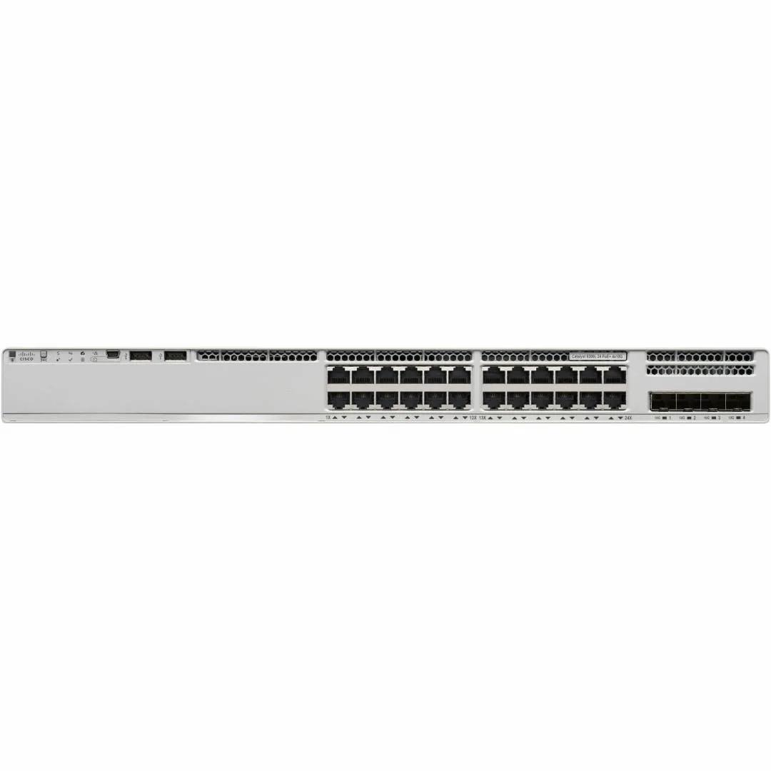 Cisco Systems, Inc. Cisco Systems, Inc. C9200L-24P-4X-E 24-port PoE+ 4x10G network switch — product photo