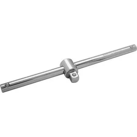 Chrome sliding T-handle with 1/2 inch drive square