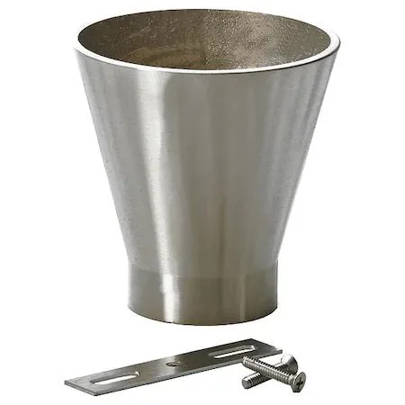Round nickel-bronze funnel assembly with screw connection