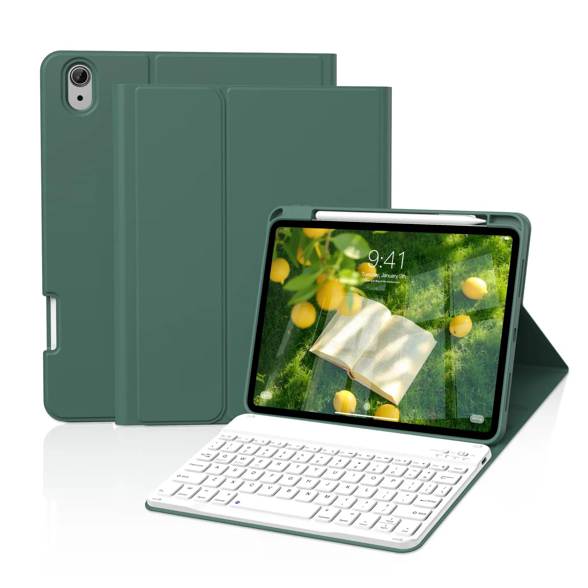 Barrow Mods Barrow Mods iPad 11th/10th Gen Keyboard Case Dark Green 2 in 1 accessory — product photo