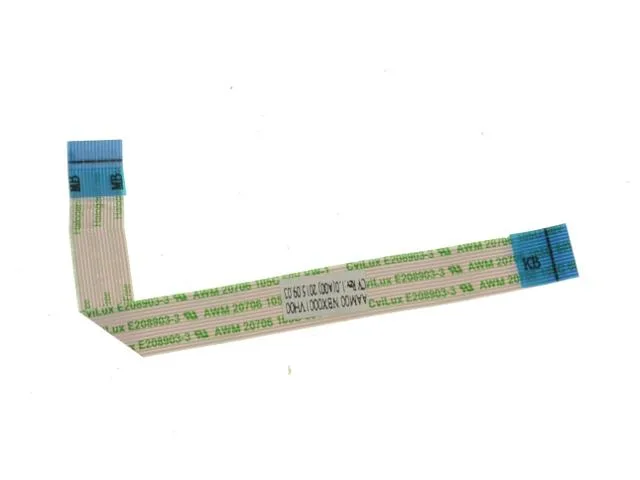 Flat orange ribbon cable with connectors at both ends