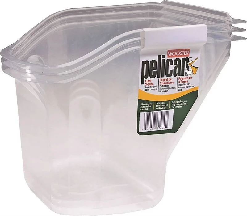 Wooster Brush Company Wooster Brush Company 8629 PET Recycled Plastic Paint Bucket Liner 1 qt 3 PK — product photo