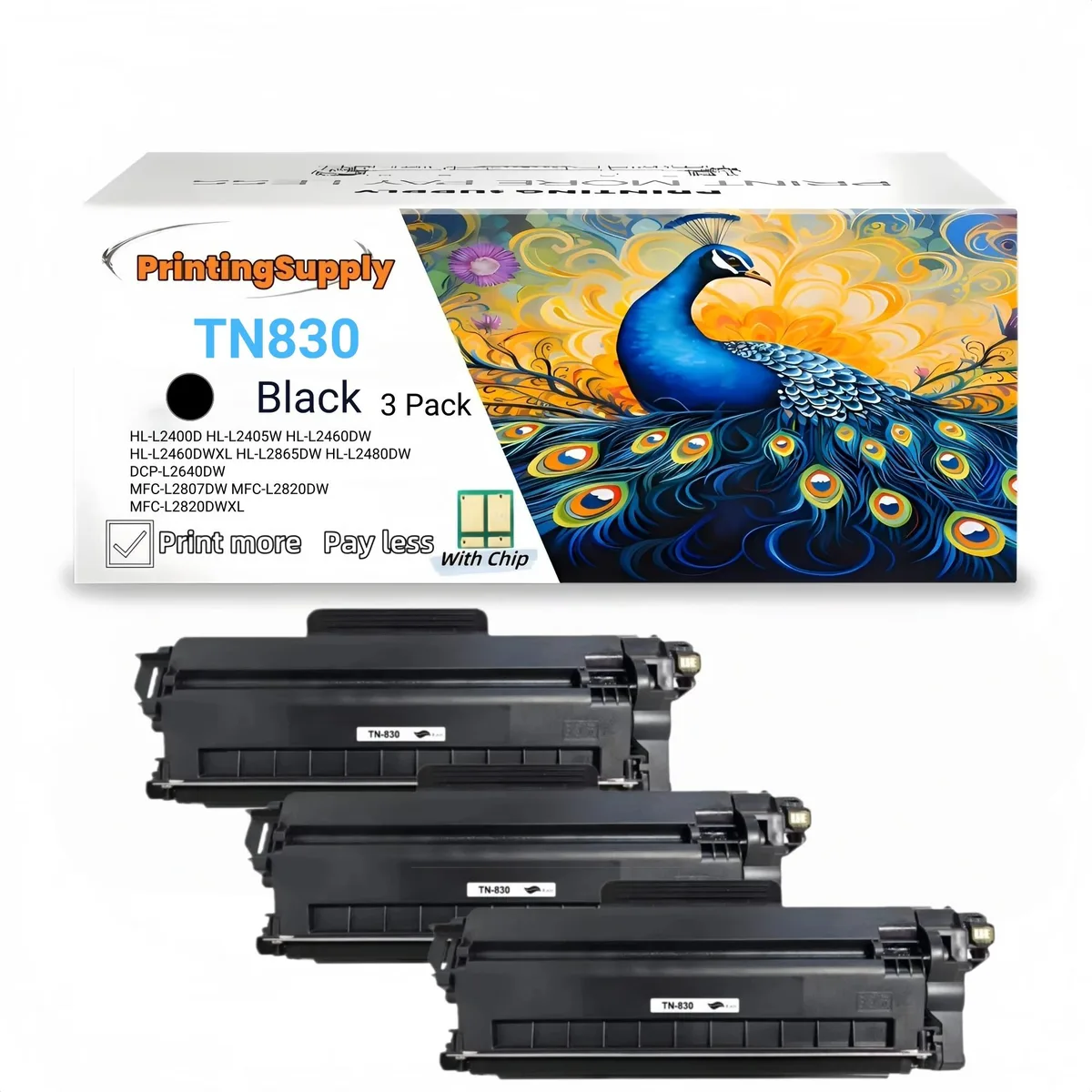 Aster Graphics Inc Aster Graphics Inc TN-830 Black Toner Cartridge 1,200 Pages — product photo