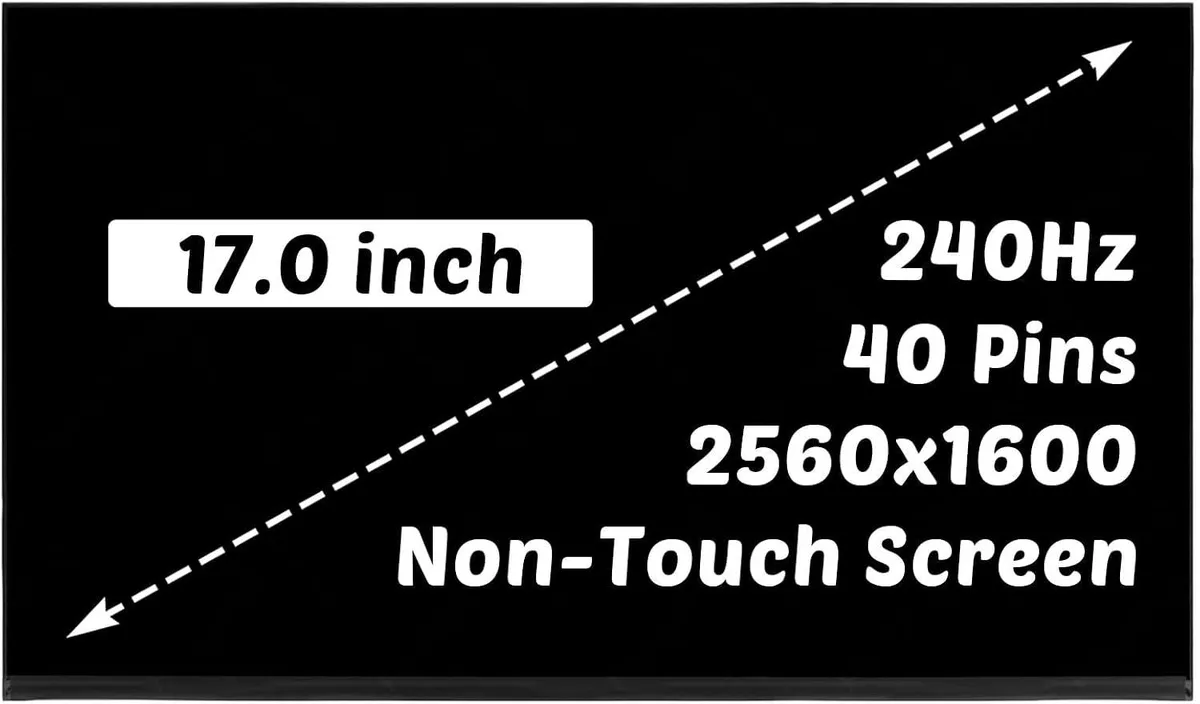 NUOLAISUN NUOLAISUN 17.3 inch 2560x1600 240Hz 40 Pins laptop screen — product photo