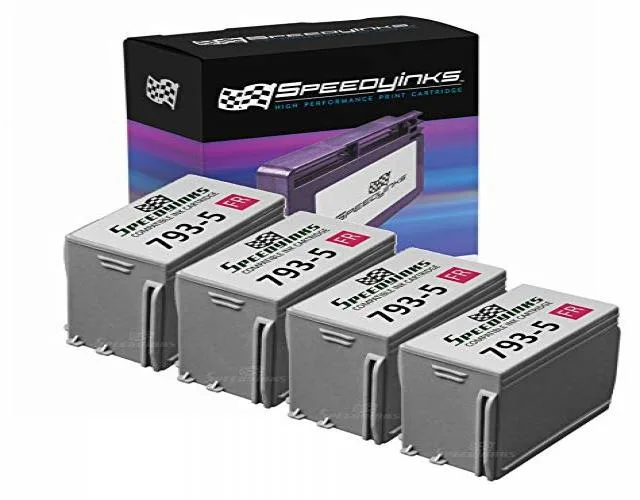 Speedy Inks Speedy Inks Compatible Ink Cartridge Replacement for Pitney Bowes 793-5 Fluorescent Red 4-Pack — product photo