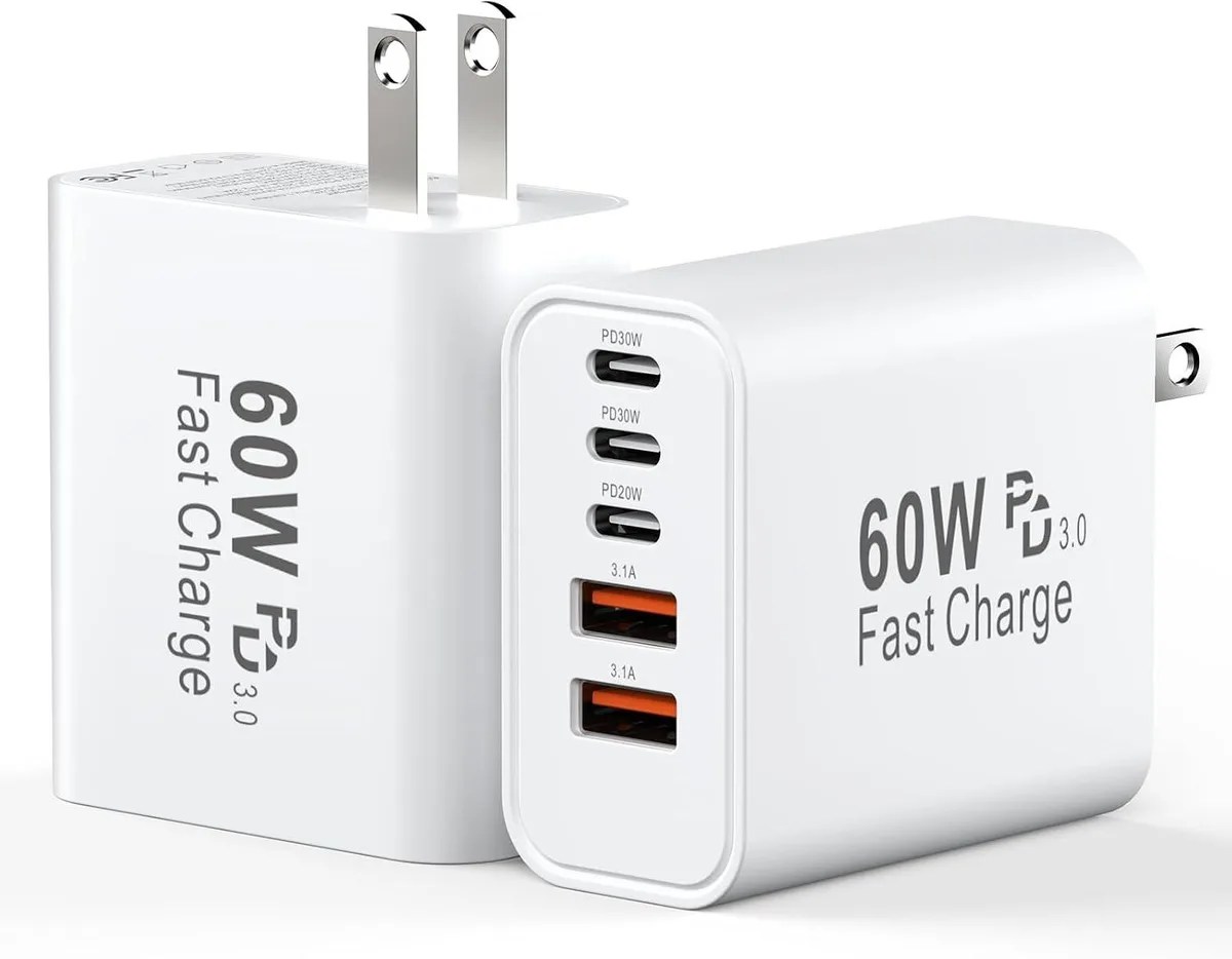 ONITOON ONITOON 60W 5-Port USB-C Wall Charger PD QC 3.0 — product photo