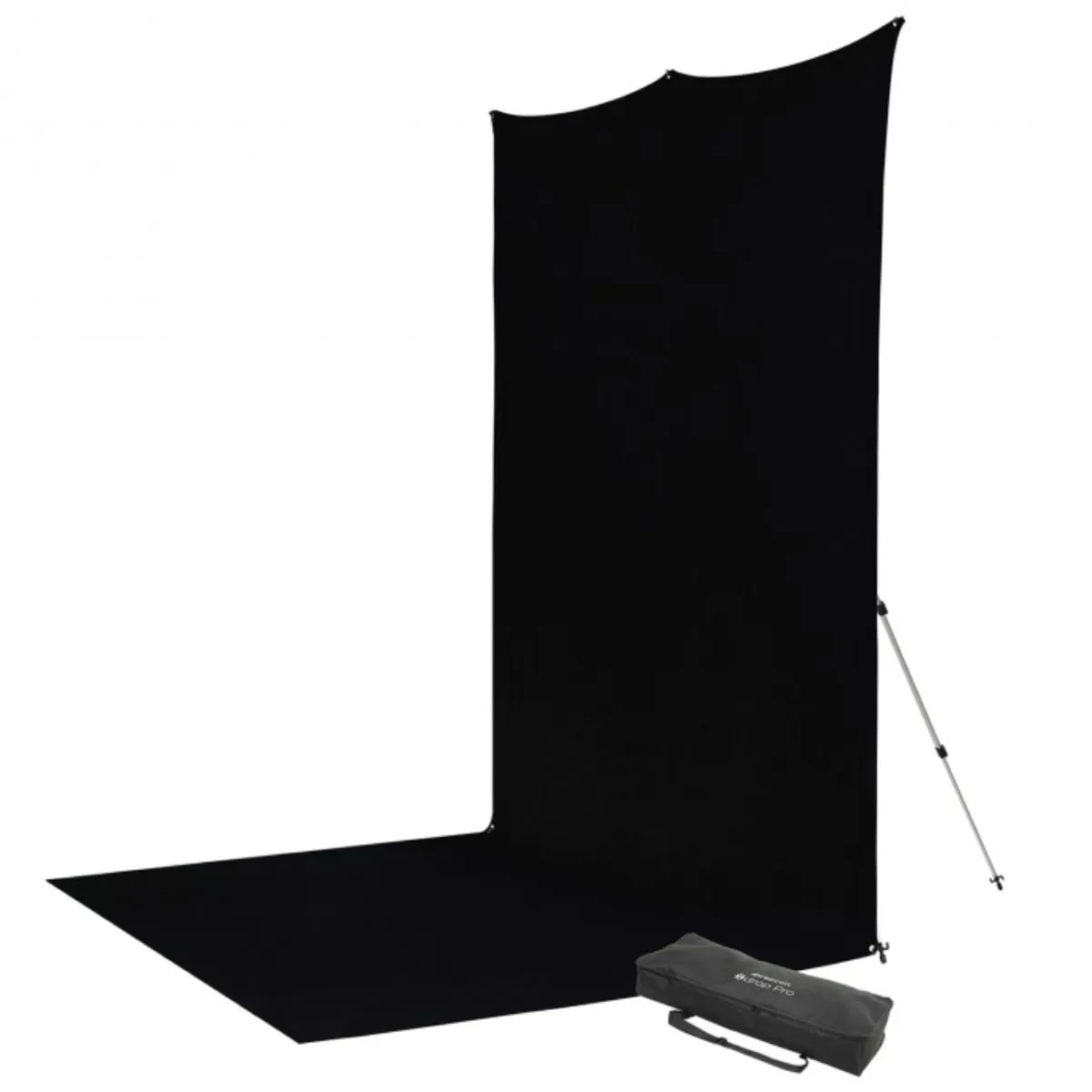 Westcott Westcott X-Drop Pro 8x13' Backdrop Kit with Stand, Rich Black Sweep — product photo