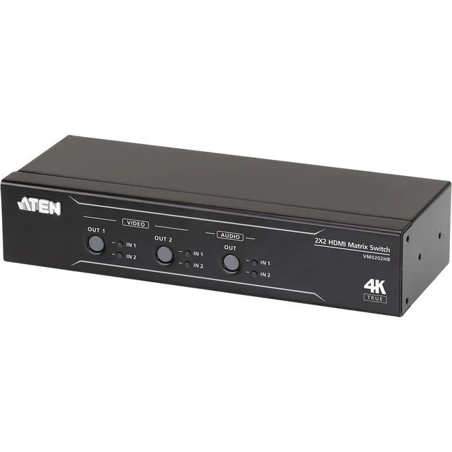 ATEN TECHNOLOGIES ATEN TECHNOLOGIES VM0202HB 2x2 True 4K HDMI Matrix Switch with Audio De-Embedder — product photo