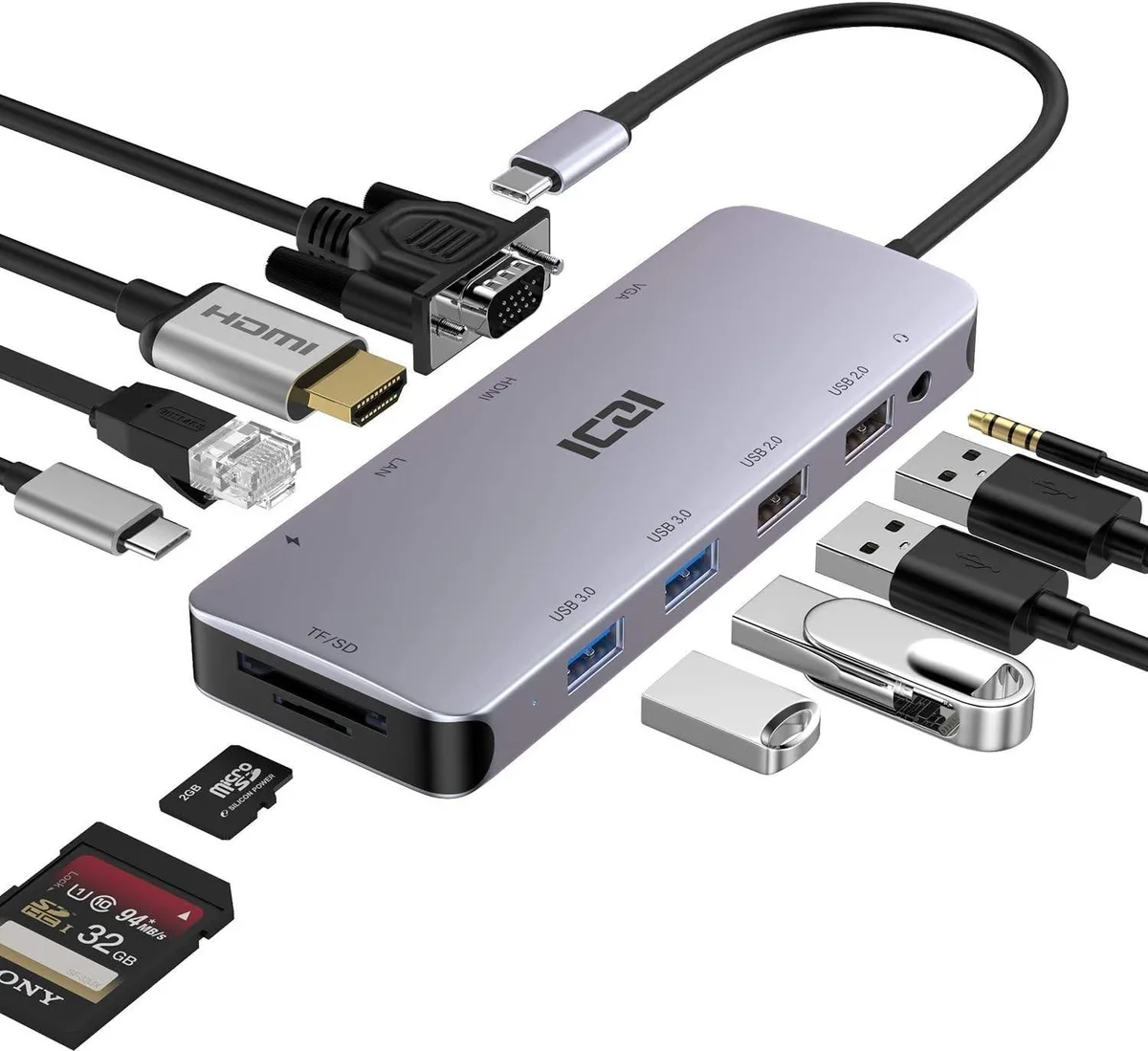 iczi iczi 11 in 1 USB C Hub 2 in 1 Accessory — product photo