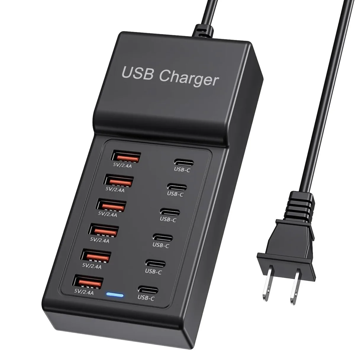 KEHIPI KEHIPI Yili-12USB01 50W 12-Port USB Charger Black — product photo