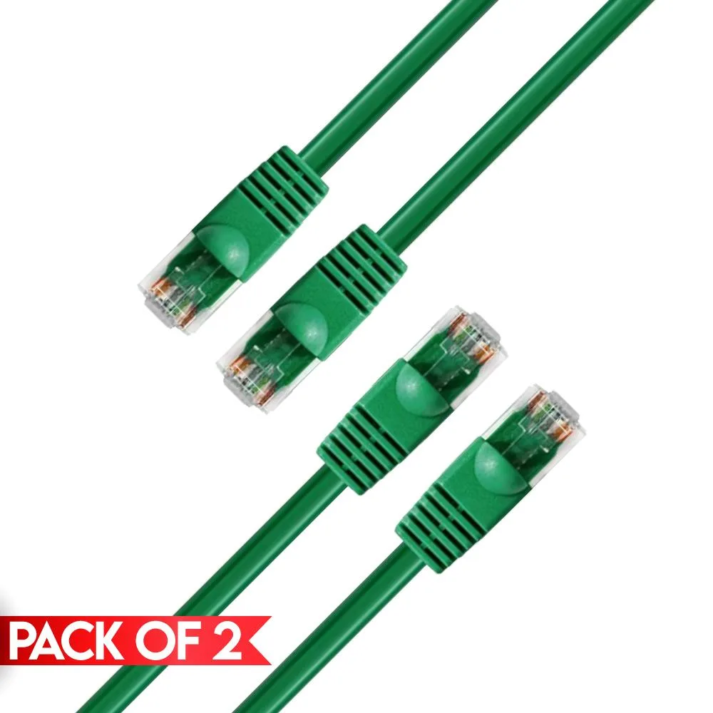 CMPLE CMPLE Cat5e Ethernet Cable 5 ft Green 2 Pack — product photo