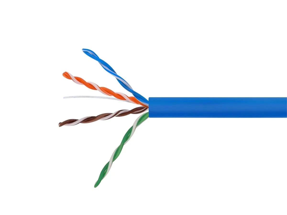 Monoprice Inc. Monoprice 113678 Cat5e Bulk Ethernet Cable 500ft Blue 24AWG Solid Copper CMR 350MHz — product photo