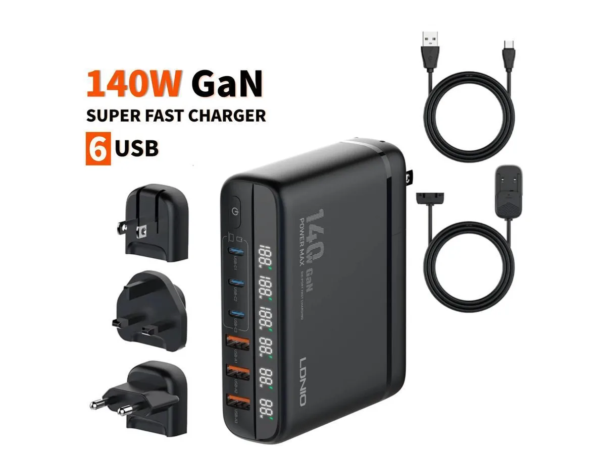 IXJYLCPC IXJYLCPC 140W 6-in-1 USB C Charger 3.0 gender changer — product photo