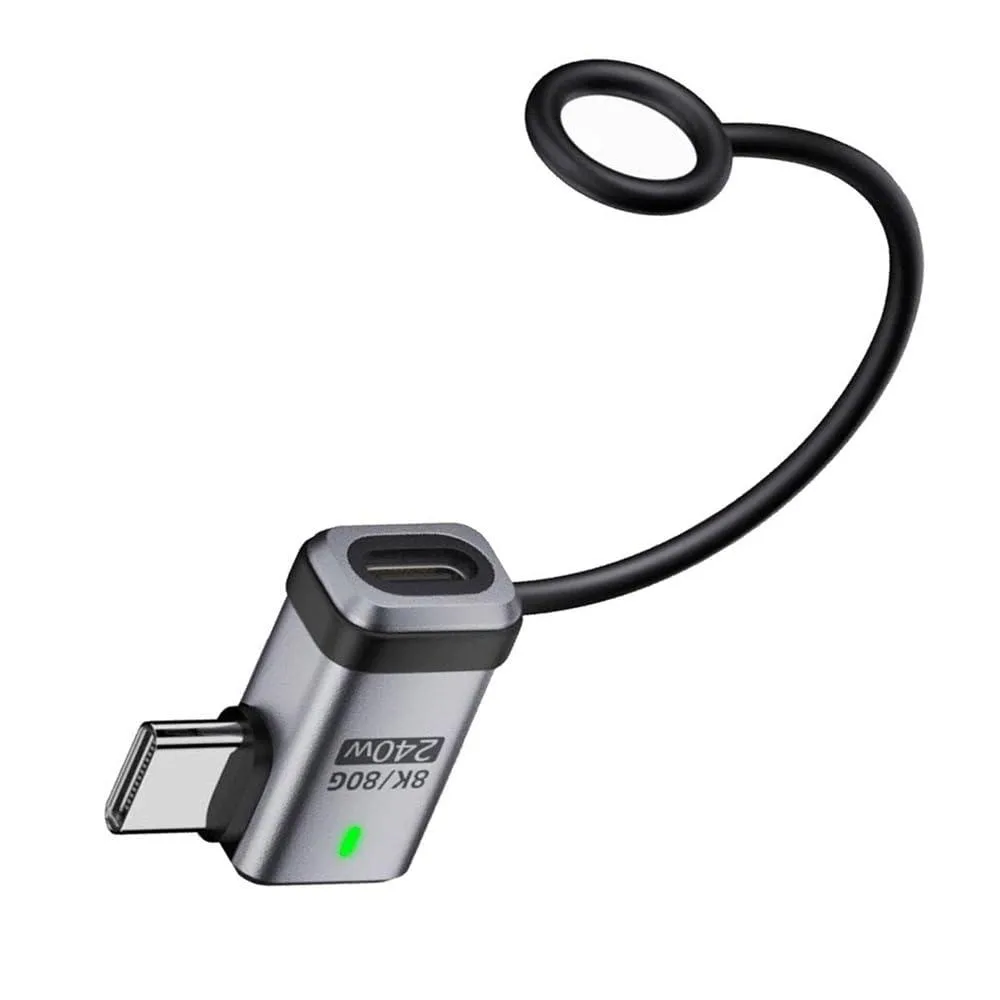 LORDWORLD LORDWORLD USB5.0 80Gbps 90° Male-Female Adapter with Lanyard — product photo