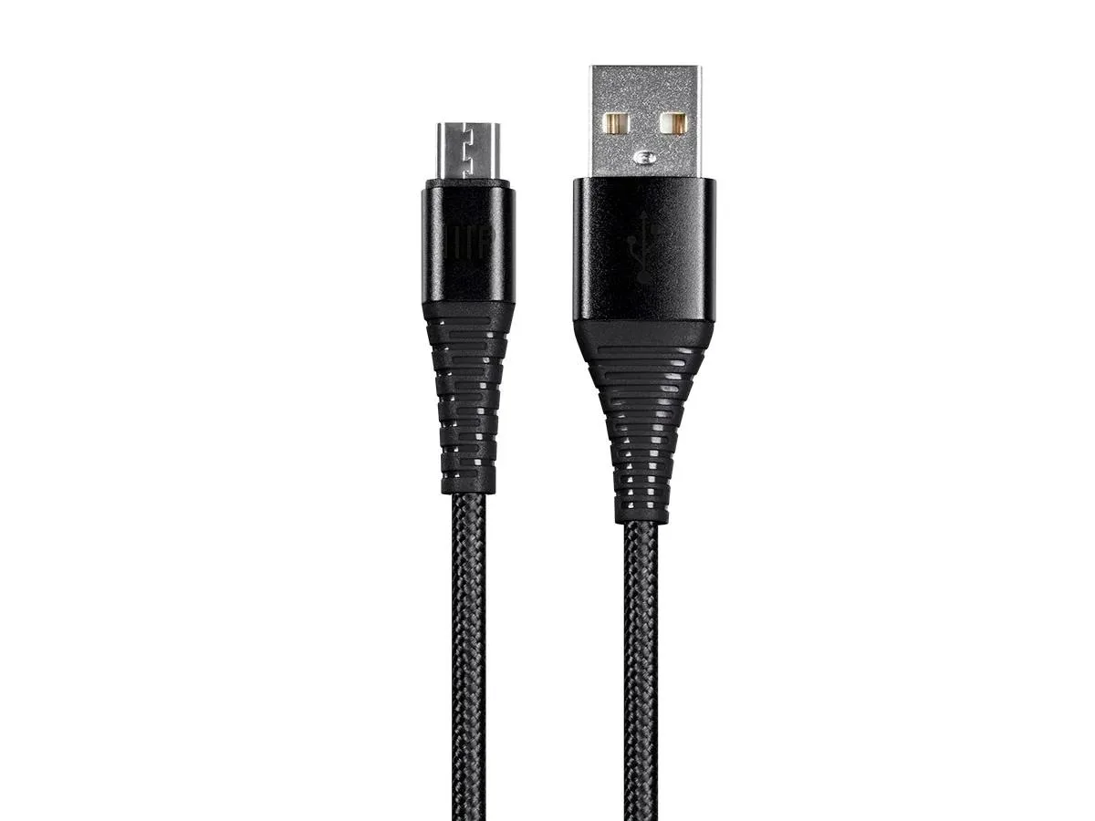 Monoprice Inc. Monoprice 131198 USB 2.0 Micro B to Type A Cable 6 ft Black AtlasFlex — product photo