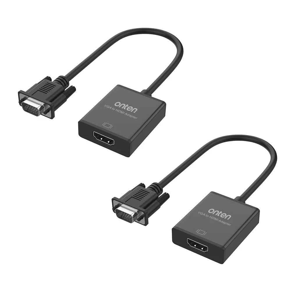 LORDWORLD LORDWORLD VGA to HDMI Adapter 1080P Black 2 Pcs — product photo