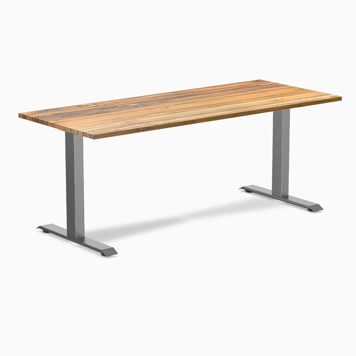 Desky Desky Zero Hardwood Office Desk Teak 72 x 30 in Space Gray — product photo