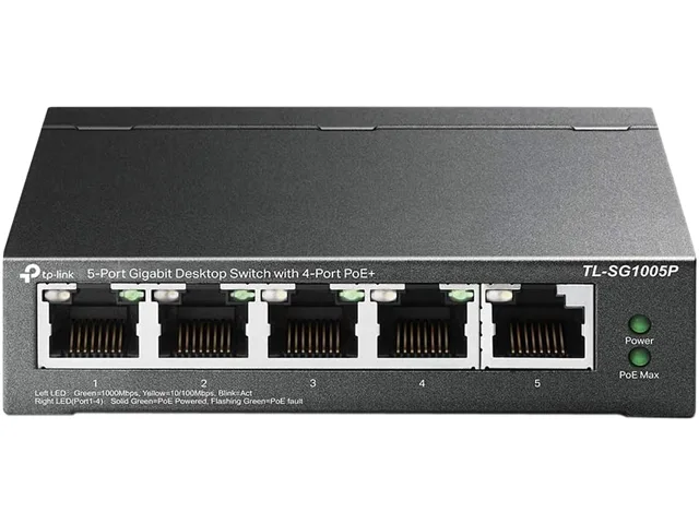 TP-Link TP-Link TL-SG1005P 5-port Gigabit PoE+ network switch 65W budget — product photo