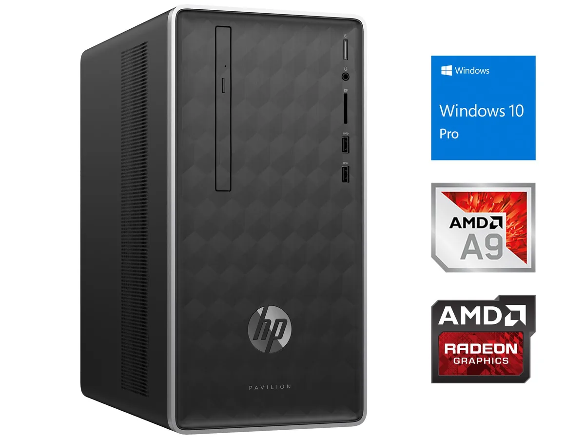 HP HP Pavilion 590 desktop PC AMD A9-9425 3.1 GHz 16 GB DDR4 512 GB SSD Windows 10 Pro — product photo