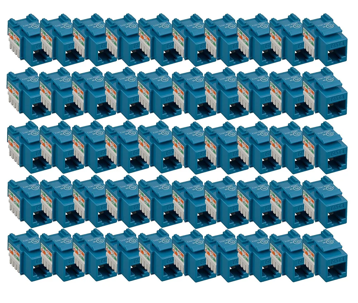 iMBAPrice iMBAPrice Keystone Punch Down Jack Cat-5e RJ-45 Blue Pack of 5 — product photo