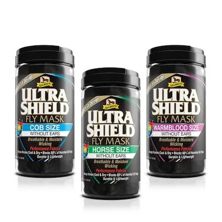 Absorbine Absorbine 3381-XL UltraShield Fly Mask Without Ears Warmblood ranch supply — product photo
