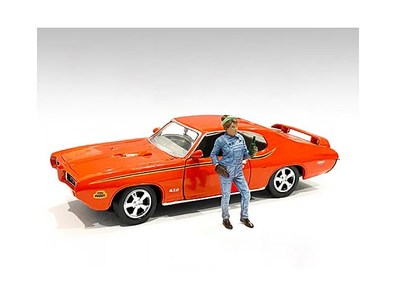 American Diorama American Diorama Retro Female Mechanic IV Figurine 1/24 Scale 2.75 inch 38347 — product photo