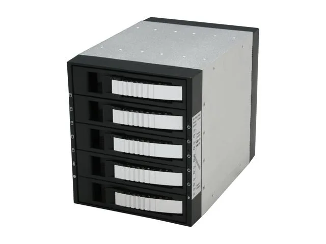 iStarUSA Inc. iStarUSA Inc. BPU-350SATA-SILVER 3×5.25″ to 5×3.5″ SAS/SATA 6.0 Gb/s Hot-Swap Cage server accessory — product photo