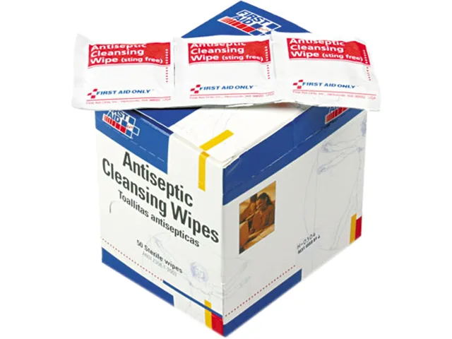 First Aid Only First Aid Only H-307 Antiseptic Cleansing Wipes, 50 per box — product photo