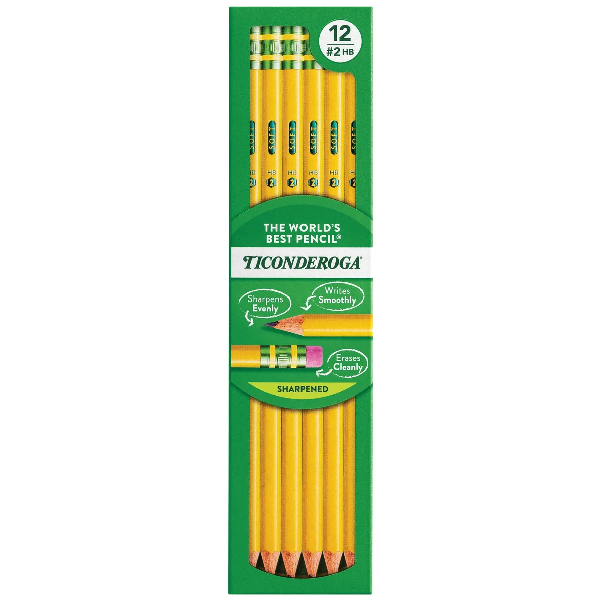  Ticonderoga 13806 HB Pencil Yellow 12 Count — product photo