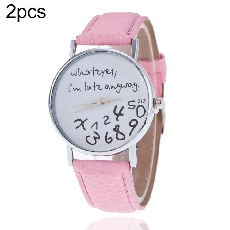 allentian allentian Leather Strap Watch Pink 36mm — product photo