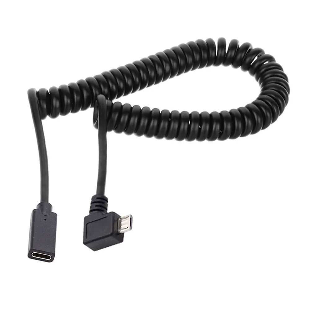 Fervit Fervit USB-C to Micro USB Coiled Extension Cable 2.0 5V — product photo