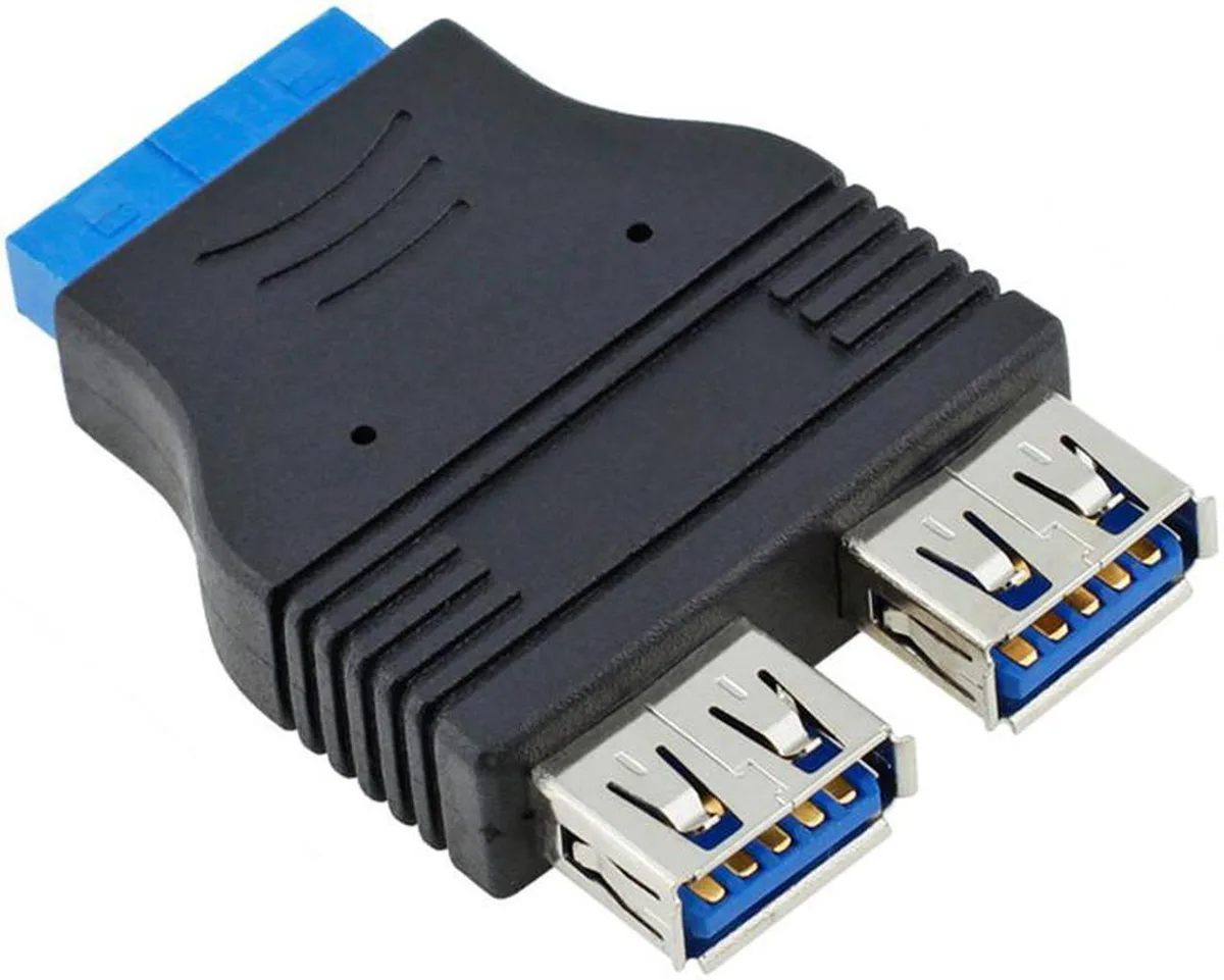 Vszerda Vszerda Dual Port USB 3.0 20-pin to 2x USB A Female Adapter — product photo