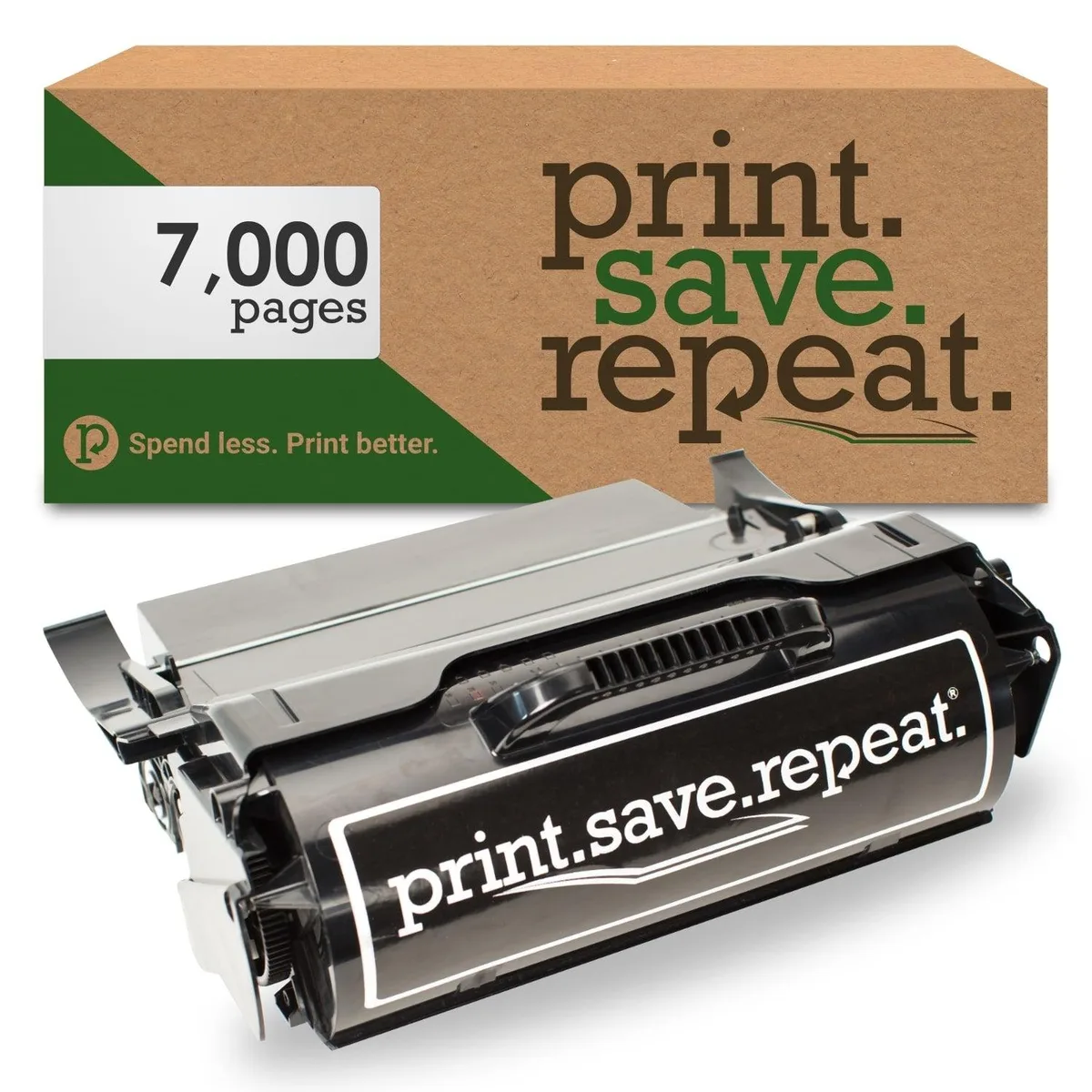 Print.Save.Repeat. Print.Save.Repeat. Lexmark T650A11A Black Toner Cartridge 7000 Pages — product photo