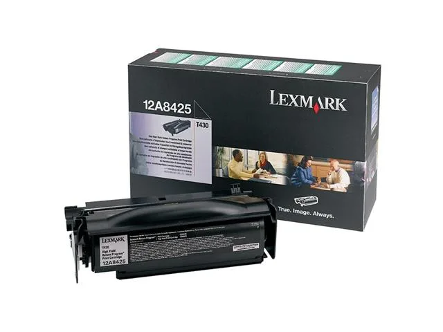 Lexmark Lexmark 12A8425 High Yield Black Toner Cartridge 12000 pages — product photo