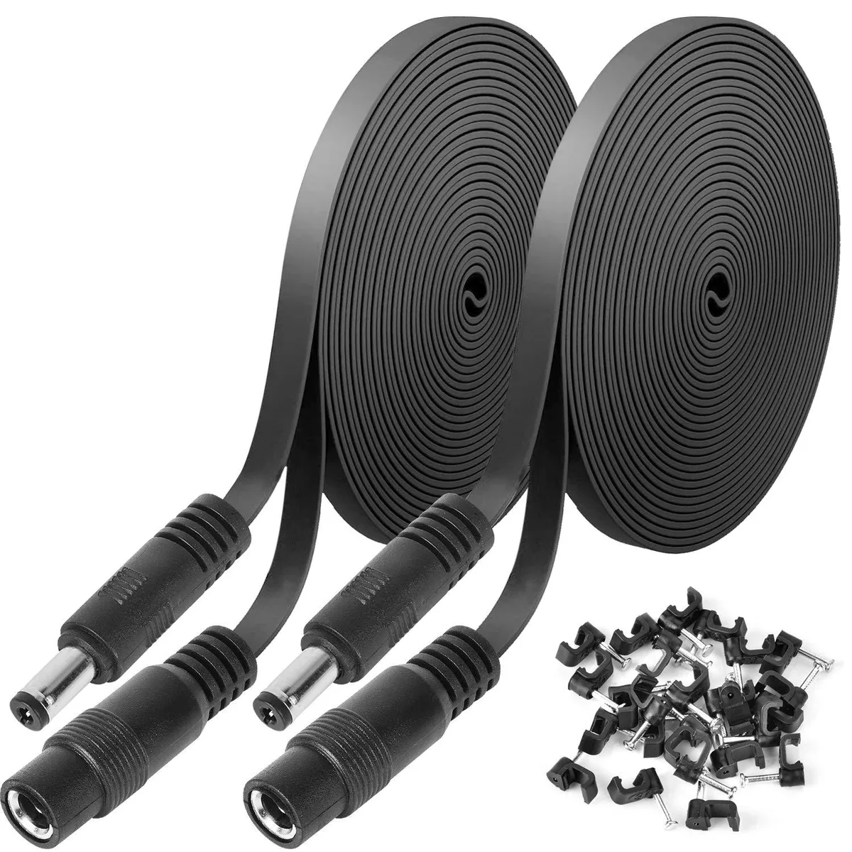 BFKK BFKK 2 Pack 20ft 2.1mm x 5.5mm DC Power Extension Cable Security — product photo