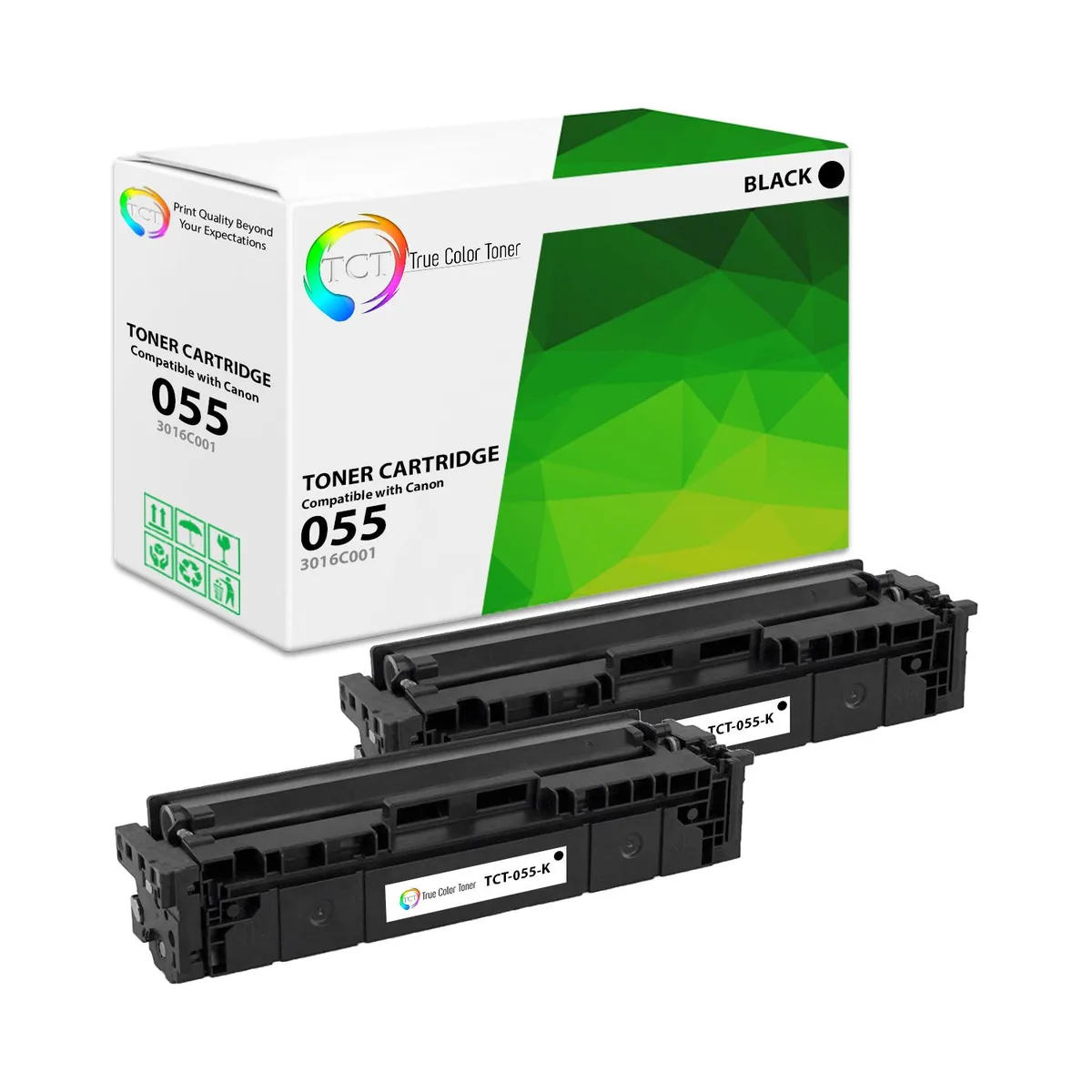 True Color Toner True Color Toner 055K Black Toner Cartridge 2 Pack — product photo