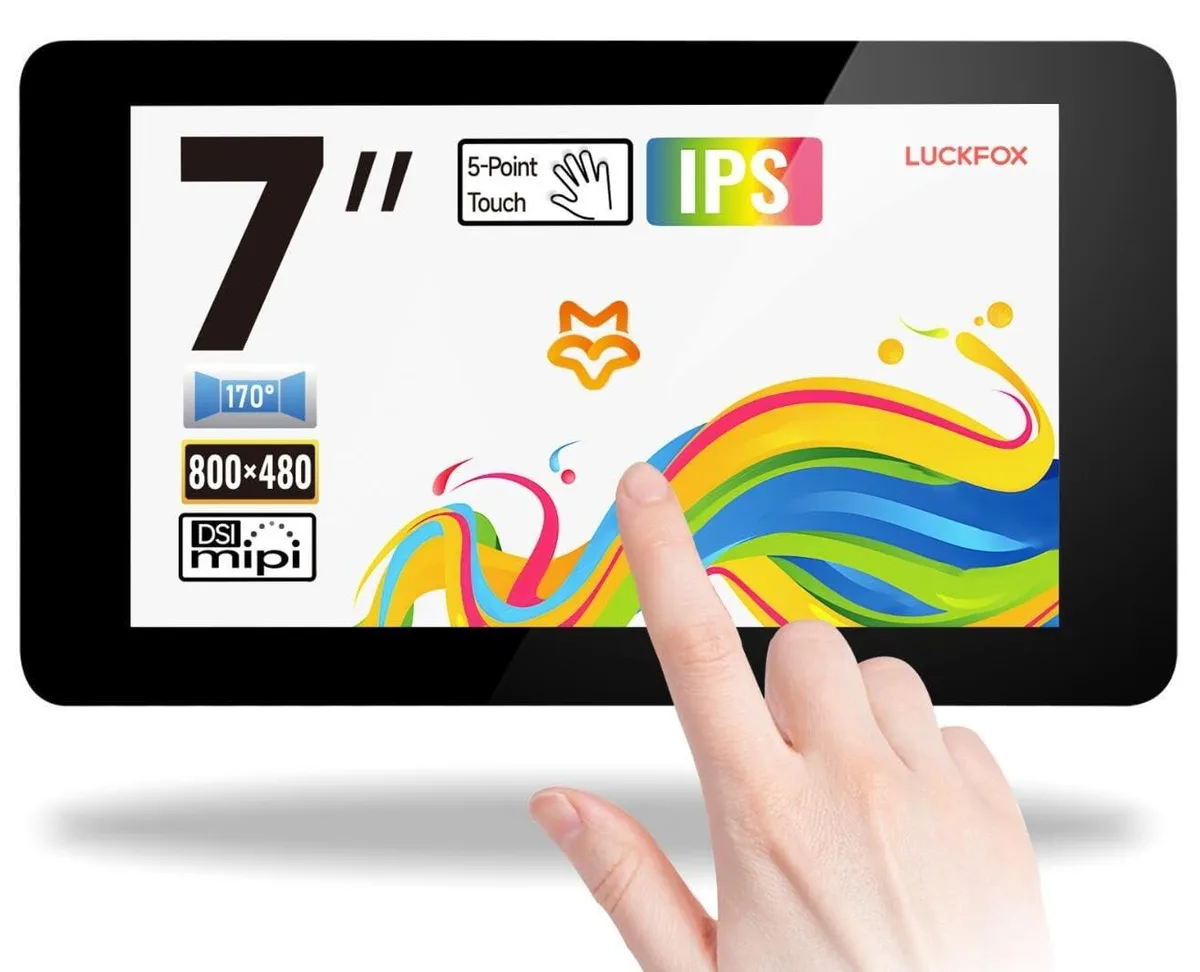 Bipra 7 inch capacitive touch LCD with toughened glass and pre-installed drive board