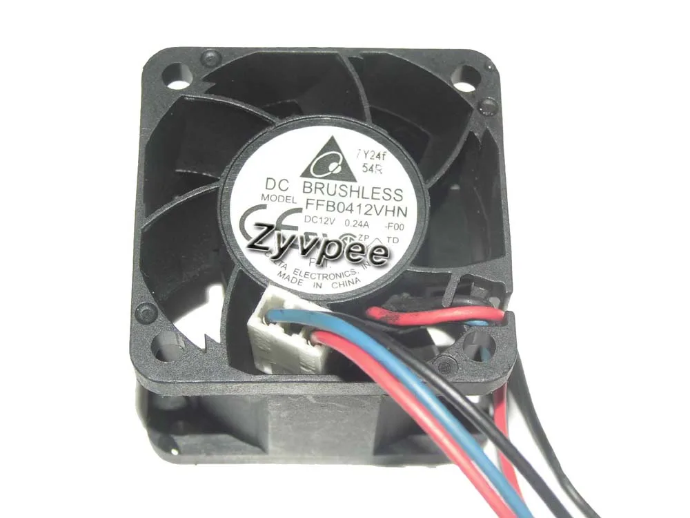 Zyvpee Zyvpee FFB0412VHN F00 40x28mm 12V .24A 3 Pin Ball Bearing Case Fan — product photo