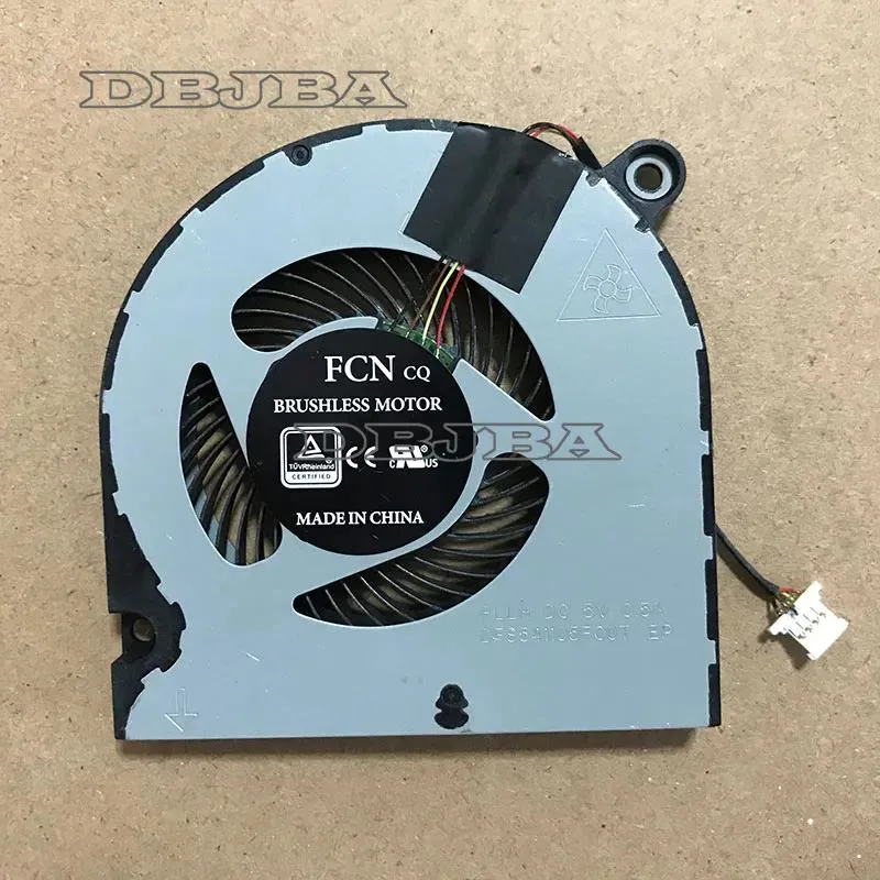 Small black laptop CPU cooling fan with wire connector