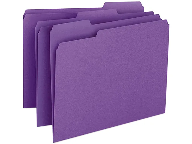 Smead Smead 13043 file folders, purple, 100 per box — product photo