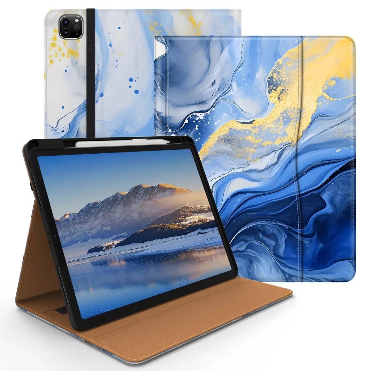 V2 Technologies V2 Technologies A2436 12.9 inch 2 in 1 accessory Marble Blue — product photo