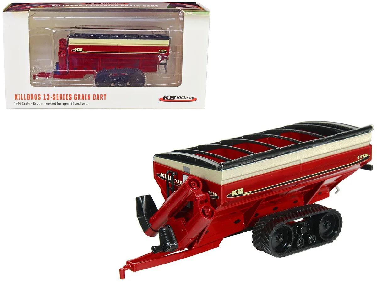 SpecCast Collectibles SpecCast Collectibles Killbros 1113 Grain Cart with Tracks Red 1/64 Diecast Hobby Collectible — product photo