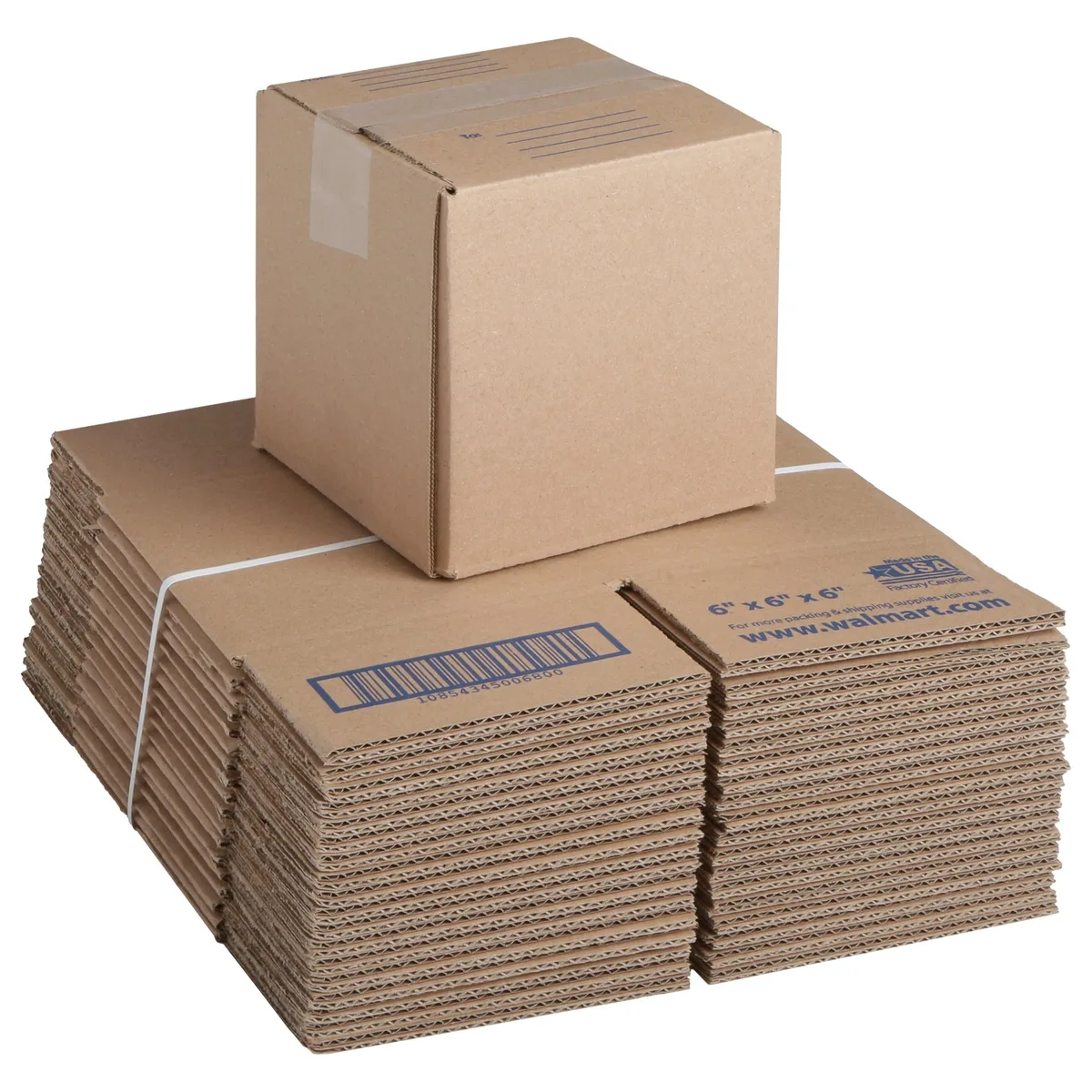None Continuous None Continuous Pen+Gear Recycled Shipping Boxes 6x6x6 in 30-Count — product photo