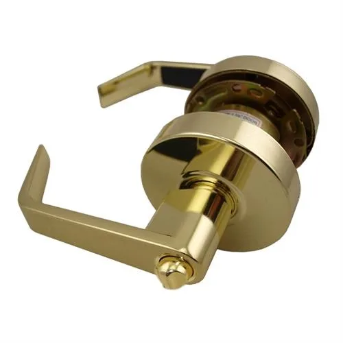 Em-D-Kay Padlocks Em-D-Kay Padlocks TSSL30003 Polished Brass Privacy Lever Door Lock Grade 2 2-3/4" Backset — product photo